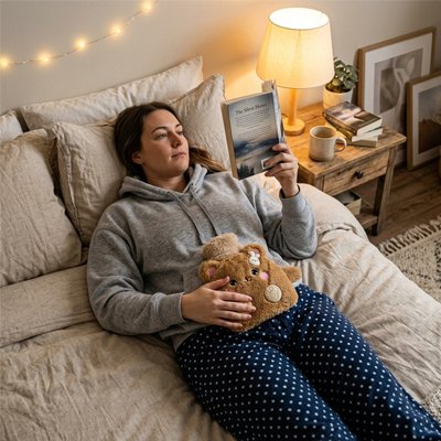Bouillotte peluche utilisée pendant les régles douleureuses