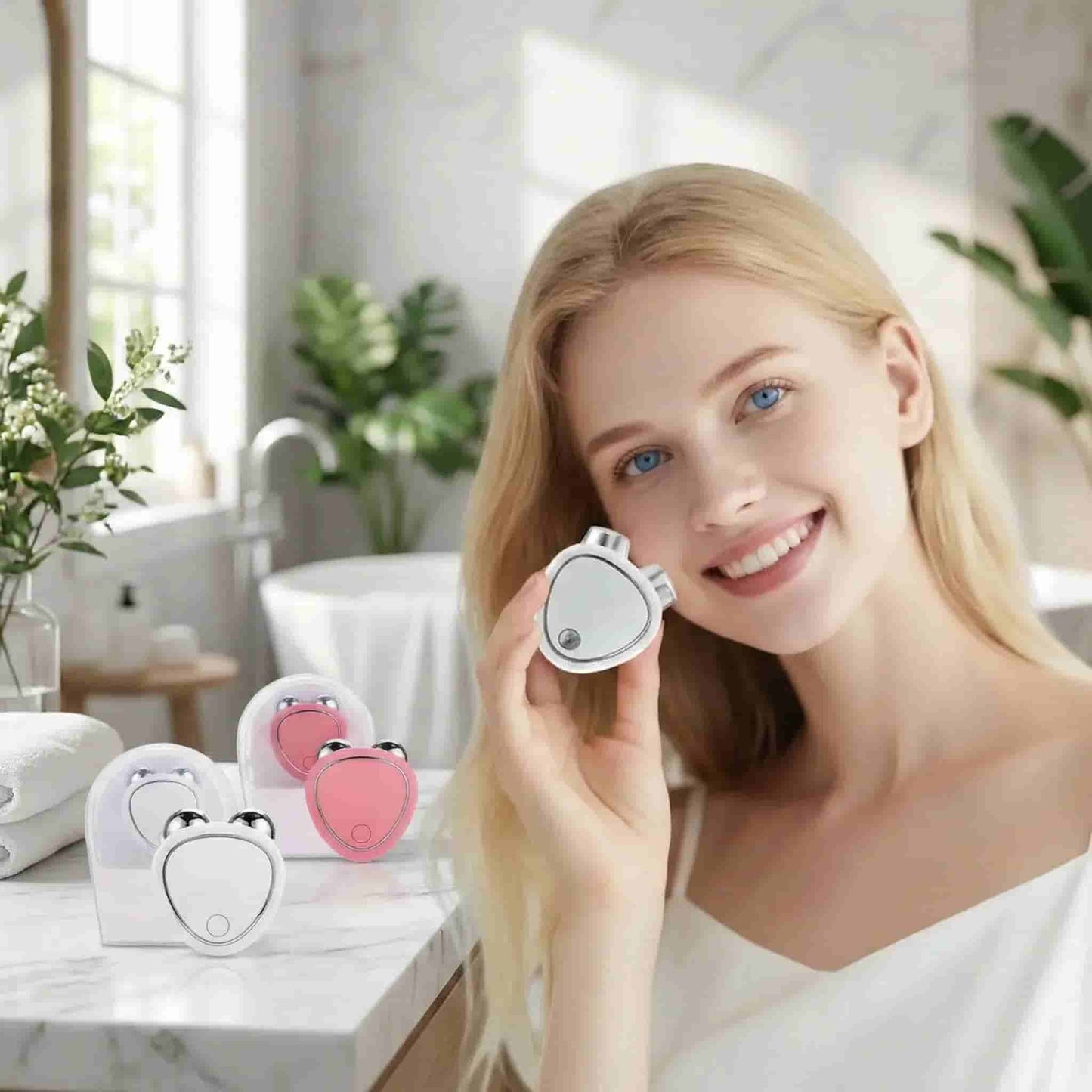 masseur visage haute technologie avec 2 variants.