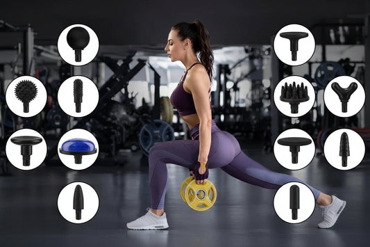 pistolet massage têtes interchangeable utilisation sportif
