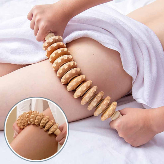 Rouleau de massage en bois anti cellulite