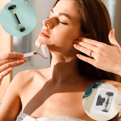 rouleau de jade et gua sha visage