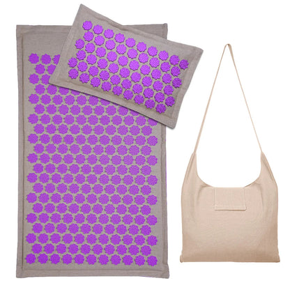 3 pcs gris violet tapis champ de fleurs Cocoon  avec sac