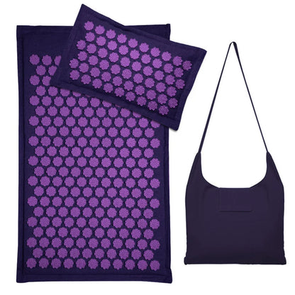 3 pcs violet violet tapis d'acupression  cocoon avec coussin, sac