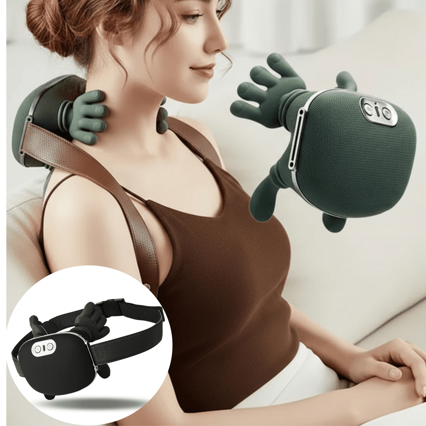 Appareil de massage épaule nuque intelligent variant noir