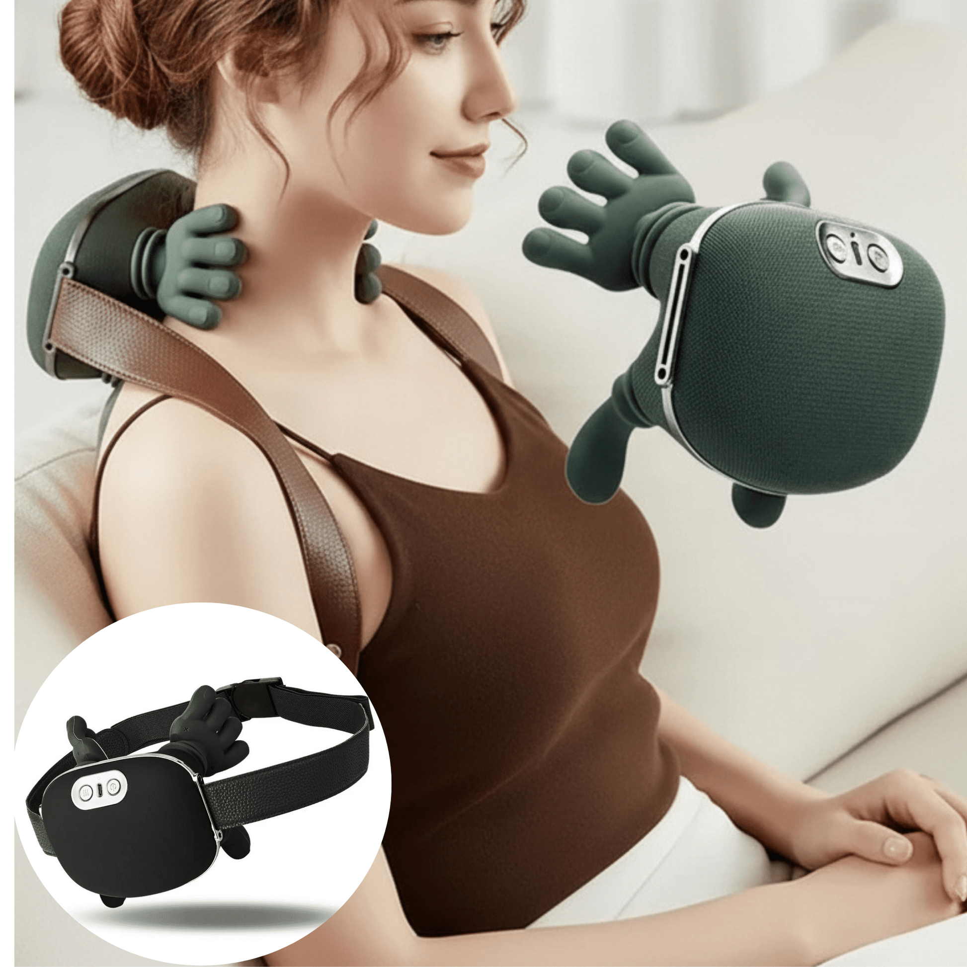 Appareil de massage épaule nuque intelligent variant noir