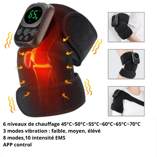 Appareil de massage Thermovibe genouillère avec lumière rouge