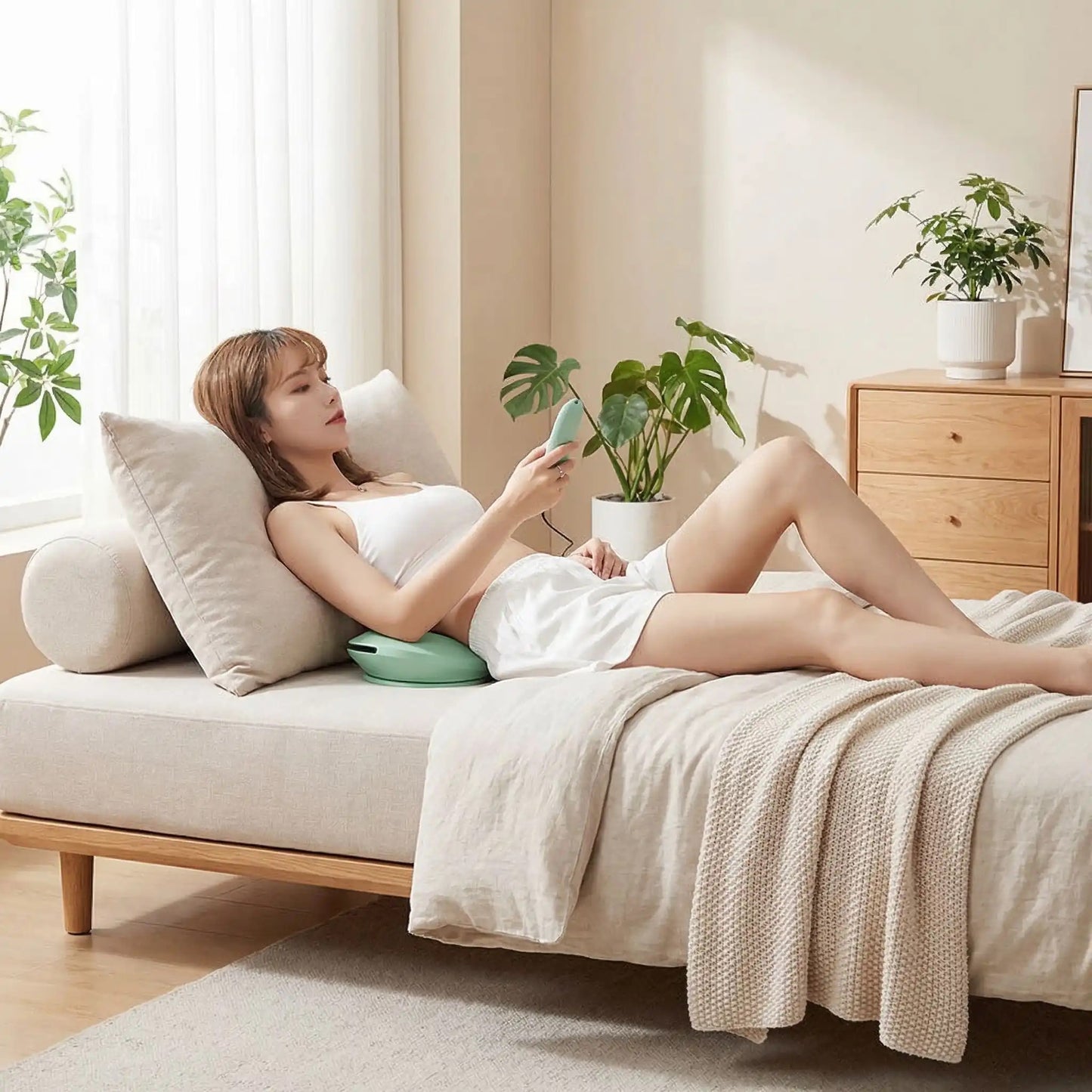 Appareil massage pour le dos gonflable sur canape
