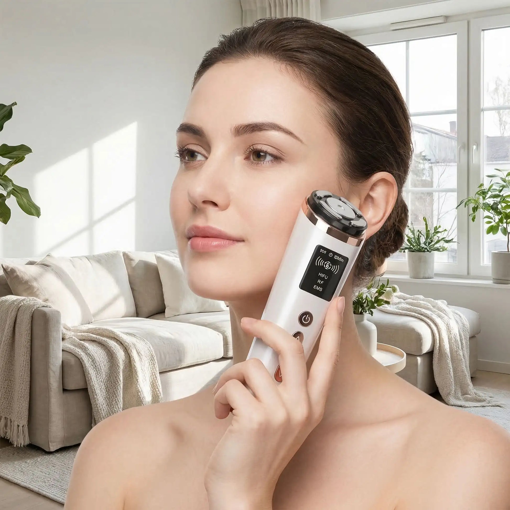 Appareil massage visage hifu femme soin anti-âge