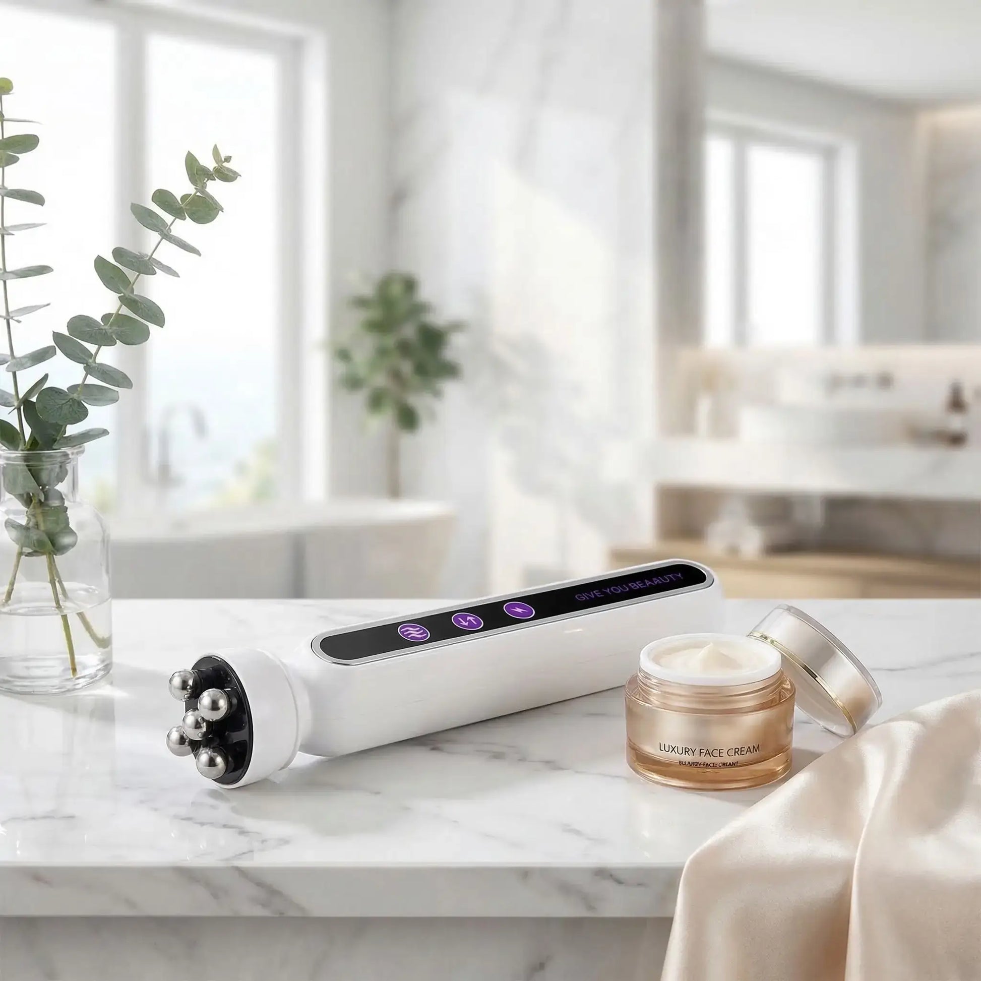 Appareil massage visage tête rotative électrique