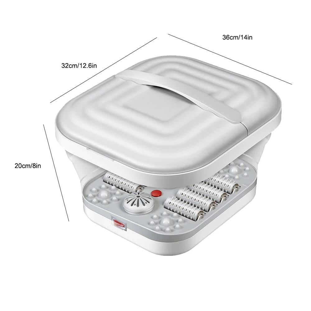 Bain de pied pliable chauffant massant dimension