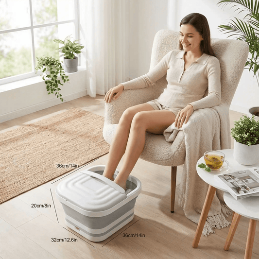 Bain de pied pliable chauffant massant maison