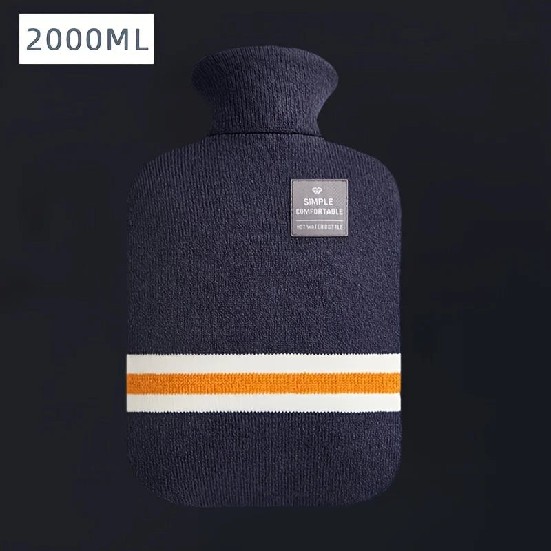 Bouillotte eau chaude 2000 ml bleu marine