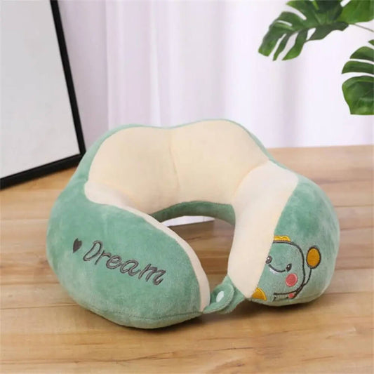 Coussin voyage peluche Elephant Vert