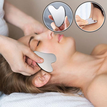 Gua sha en acier, rituel ancestral lissant peau