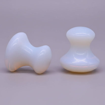 Gua sha visage volcanique opale blanc