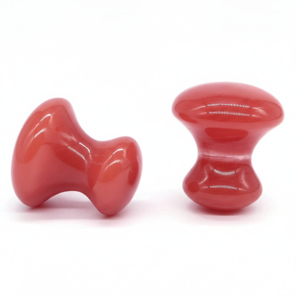 Gua sha visage volcanique quartz cerise