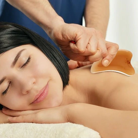  gua sha massage facial cou épaule relaxant drainage
