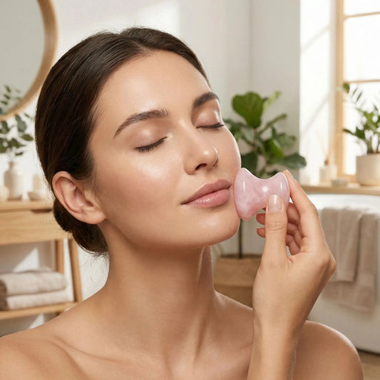 Gua Sha visage en jade, relaxation, peau lumineuse