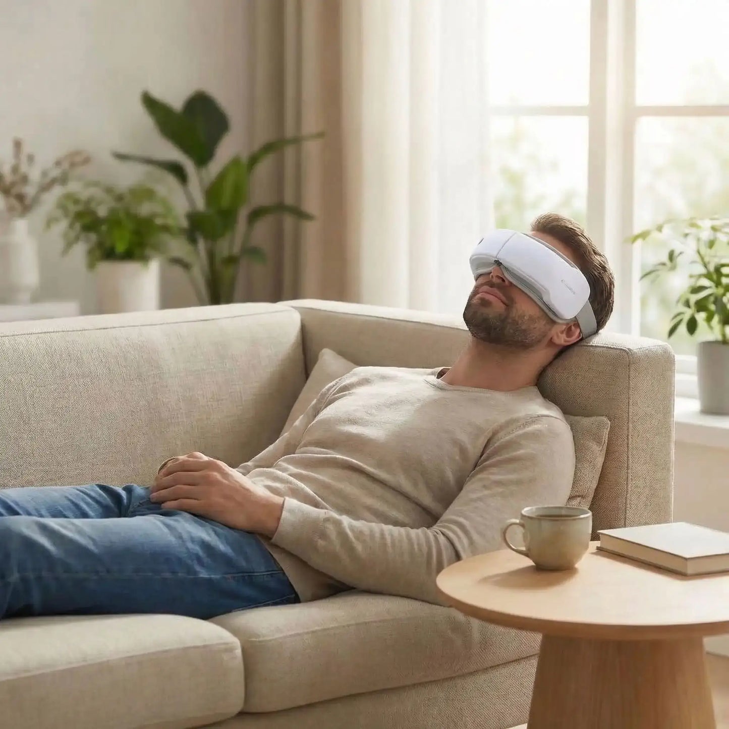 Homm avec masseur oculaire Auravision