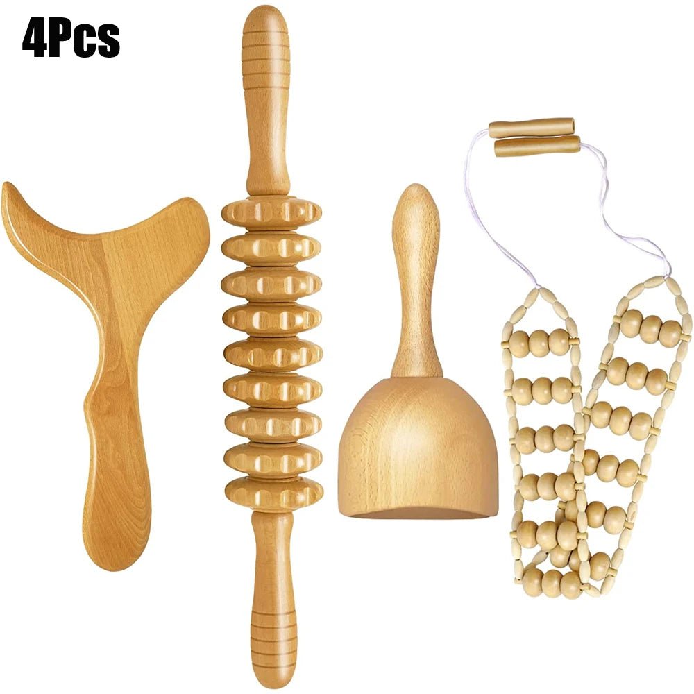 Kit maderotherapie en bois 4 pièces