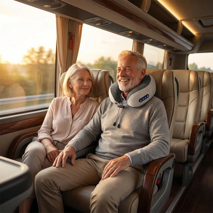 Masseur de cou shiatsu portable dans bus
