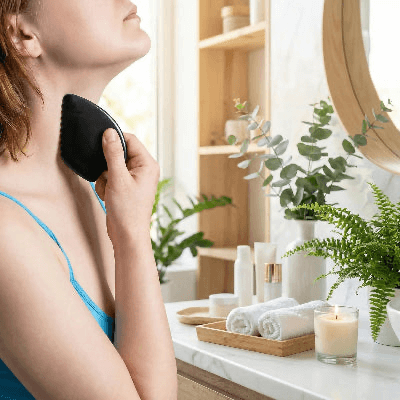 Pierre de gua sha ancestral relaxation peau
