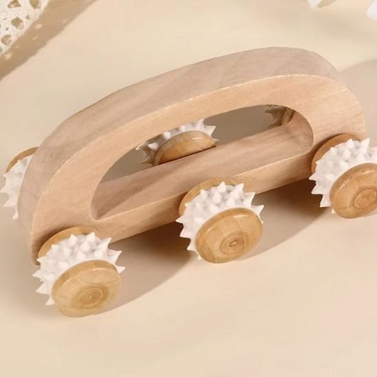 Rouleau de massage six rouleaux avec poignée Maderotherapie