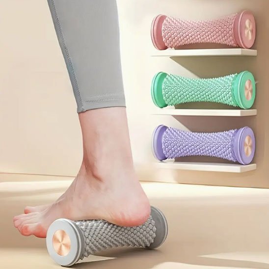 Rouleau de massage ProRecup gris avec options rose vert violet