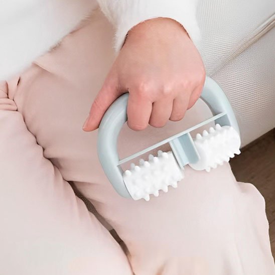 Rouleaux massage Ergonomique gris jambes bien-être