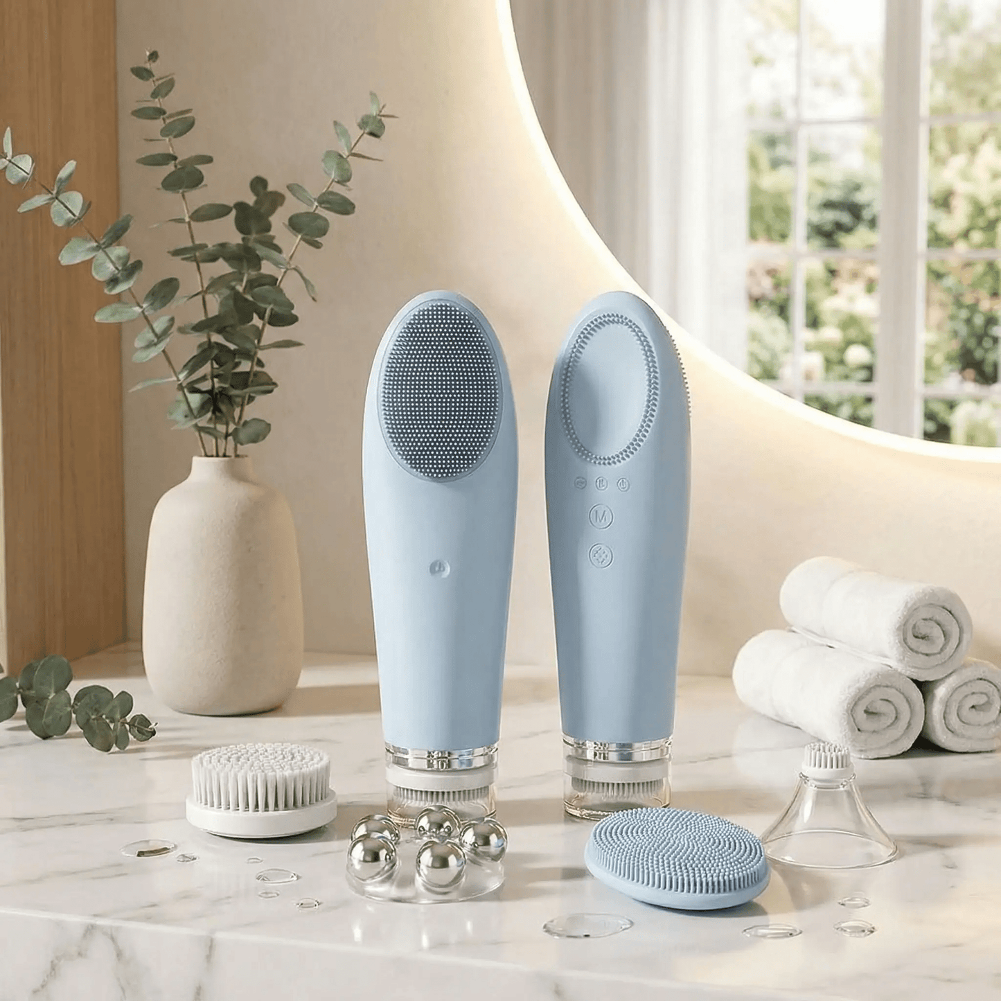 appareil massage visage Luminpro bleu