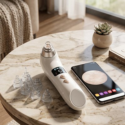 Aspirateur point noir​ connecté avec application mobile 