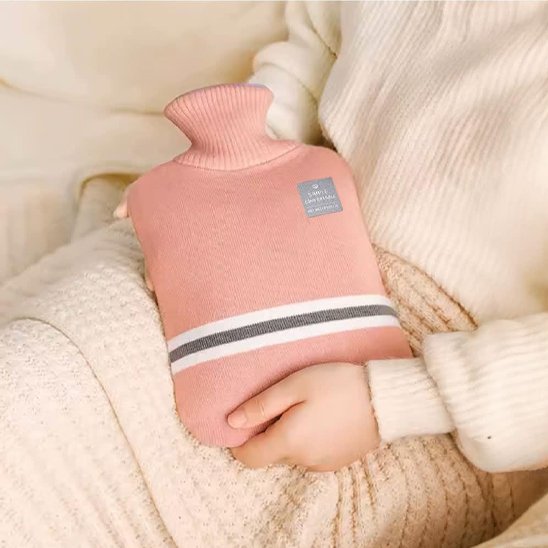 Bouillotte eau chaude​ therma rose chaleur confortable 