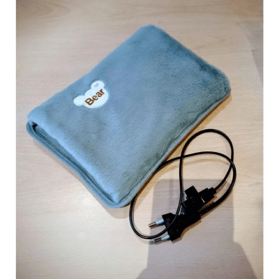 bouillotte electrique rechargeable bleue