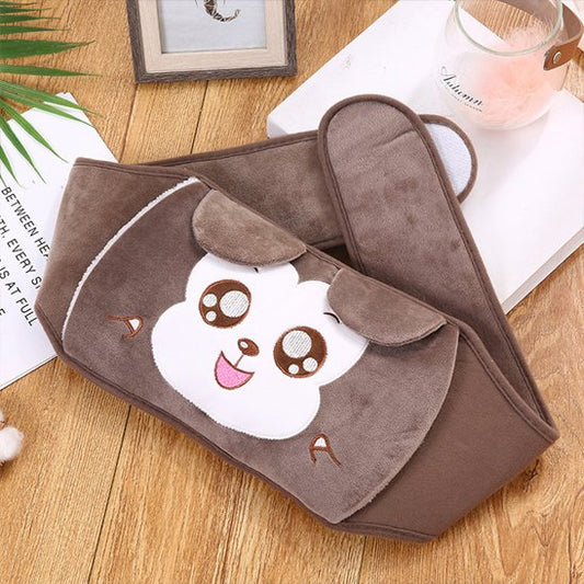 Bouillotte peluche  ceinture marron 