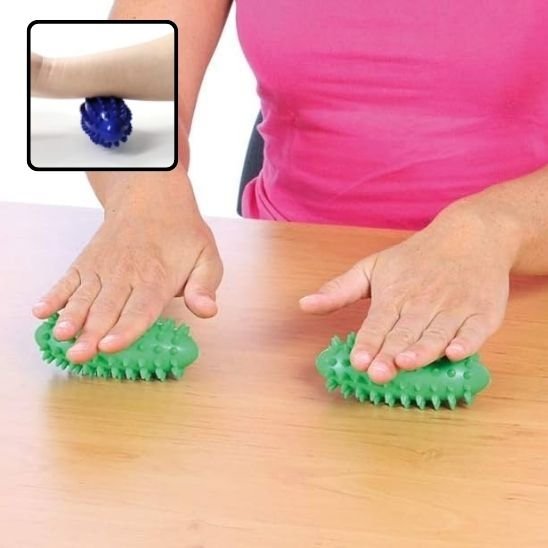 Boule de massage Thérapeutique picots soulagement douleur main 