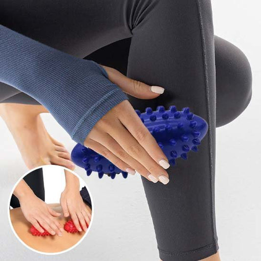 boule de massage Thérapeutique bleu jambe 