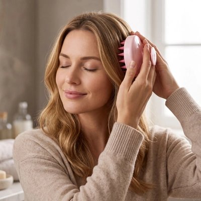 Brosse massage cuir chevelu​ pour détente
