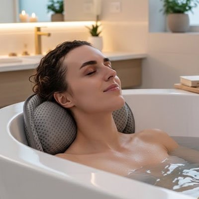 Coussin baignoire  doux ergonomique confort bain relaxant