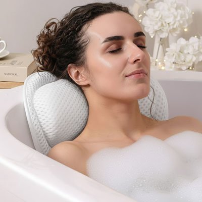 Coussin baignoire doux relaxation dans l'eau 