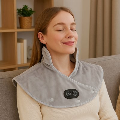 Coussin chauffant apaisant pour les épaules et le cou