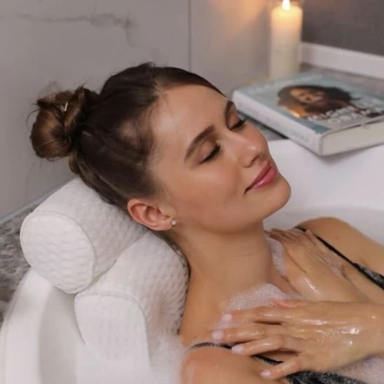 Coussin de bain spa relaxant antidérapant soutien cervical