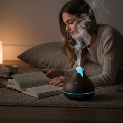 	Diffuseur d'huiles essentielles aromaZen brume aromatherapie maison 