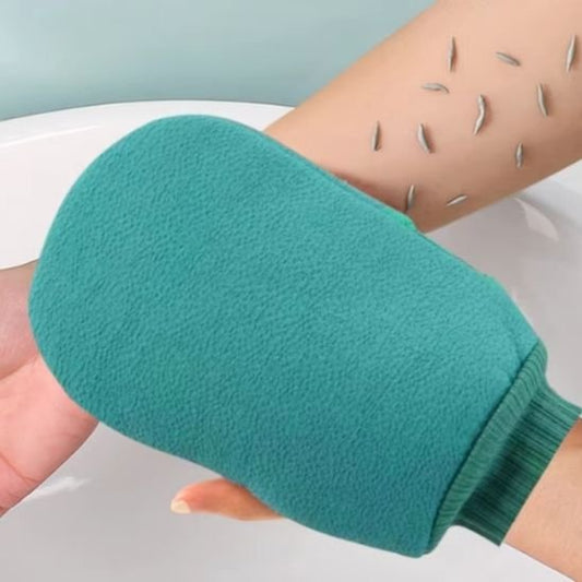 Gant exfoliant vert pour  le corps