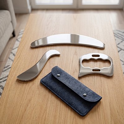 Gua sha kit de massage corporel en acier