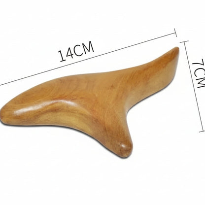 gua sha en bois triangle