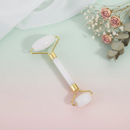 gua sha visage rouleau de jade blanc