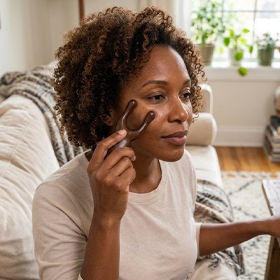  Massage avec Gua sha visage 