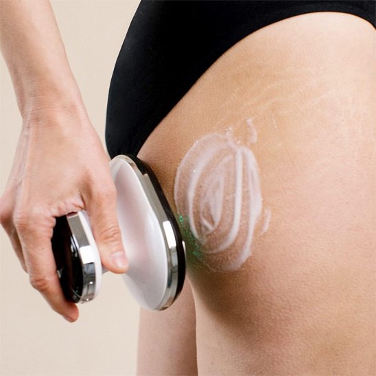 massage sur face avec appareil de massage
