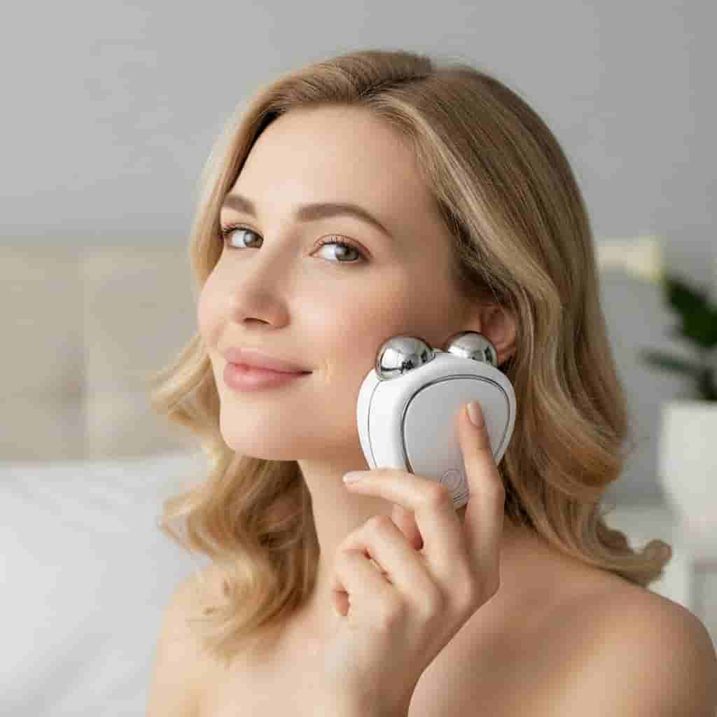 Masseur visage haute technologie forme cœur