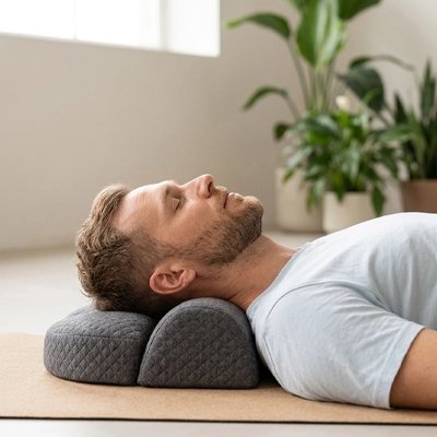 Oreiller cervical en mousse à mémoire de forme pour la relaxation